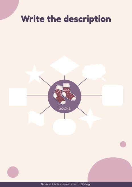 Vocabulary Learning Bubble Maps for Education presentation template 