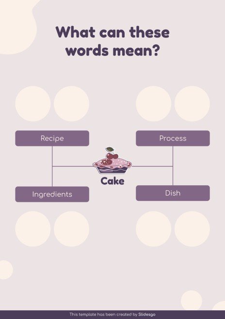 Vocabulary Learning Bubble Maps for Education presentation template 
