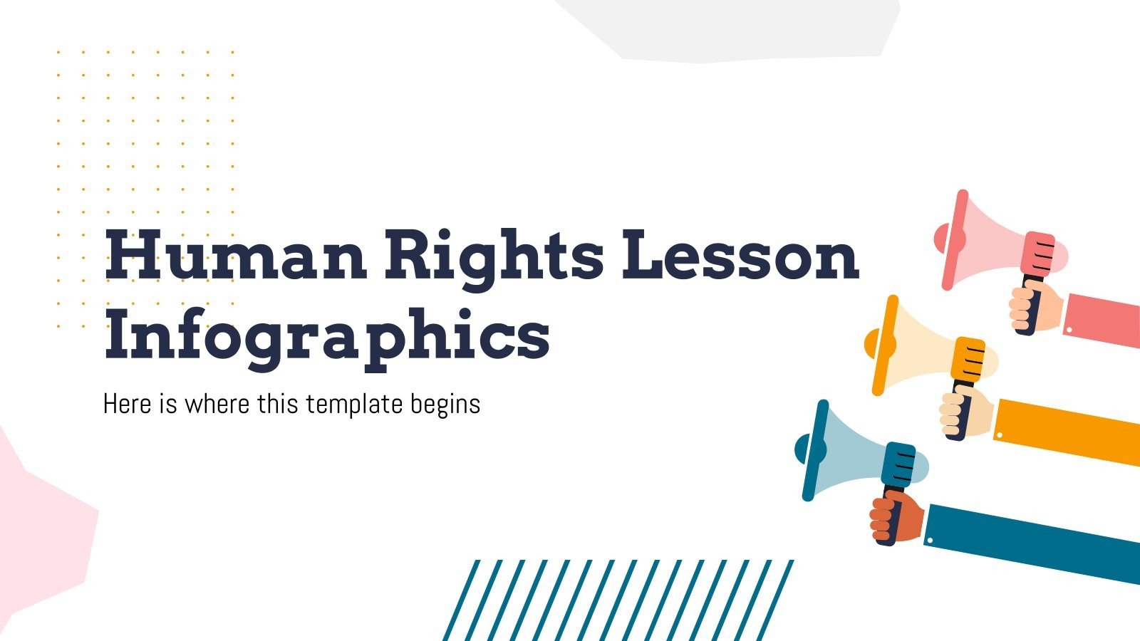 Infographies de cours sur les droits de l'homme Modèles de présentation