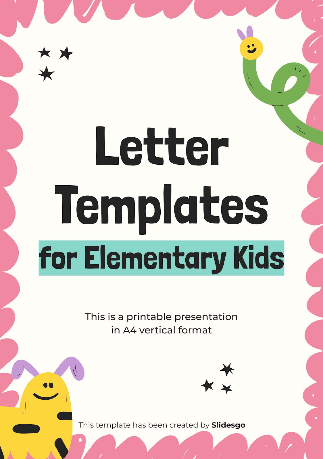 Letter Templates for Elementary Kids presentation template 