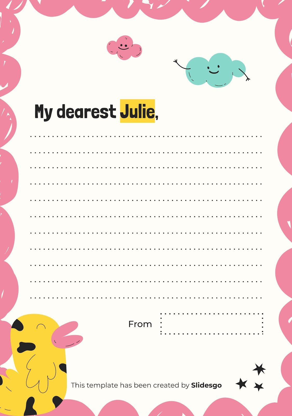 Letter Templates for Elementary Kids Google Slides & PPT