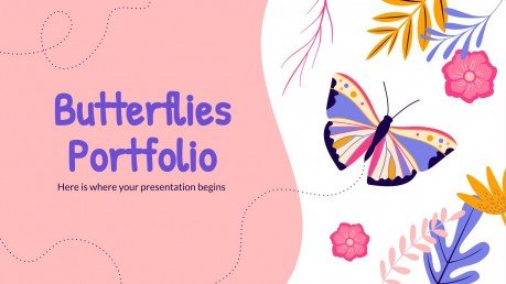 Butterflies Portfolio presentation template