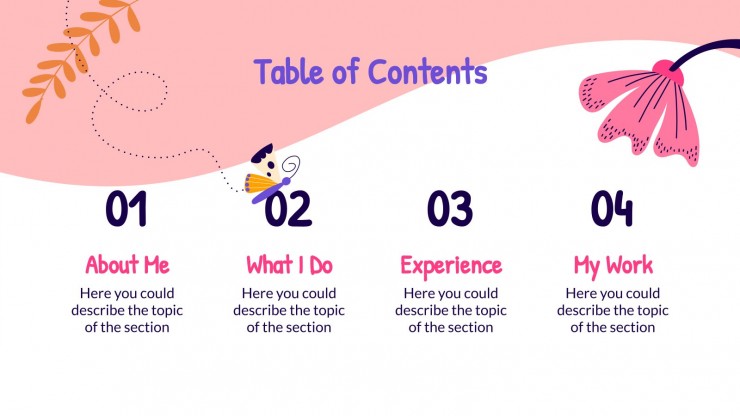 Butterflies Portfolio presentation template