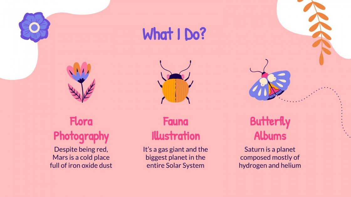 Butterflies Portfolio Google Slides and PowerPoint template