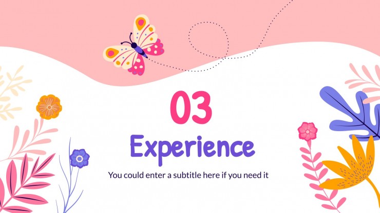 Butterflies Portfolio presentation template