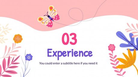 Butterflies Portfolio presentation template