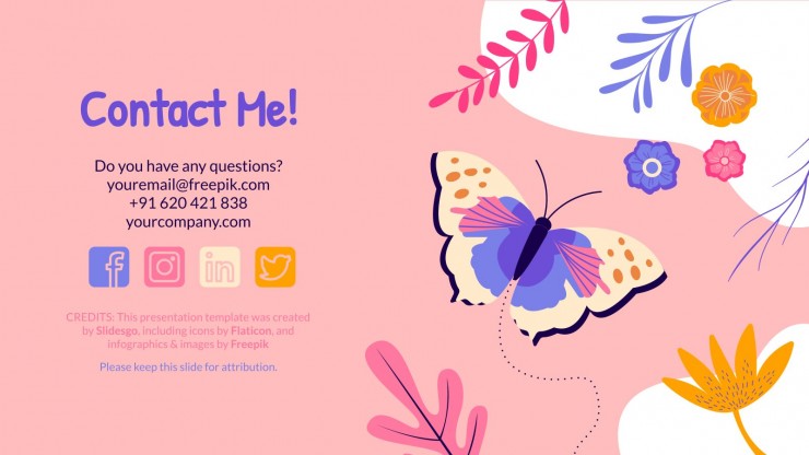 Butterflies Portfolio presentation template