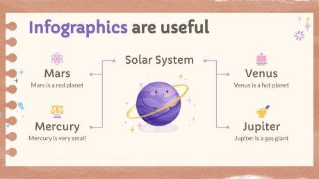 Cute Stationery Characters Lesson for Middle School presentation template 