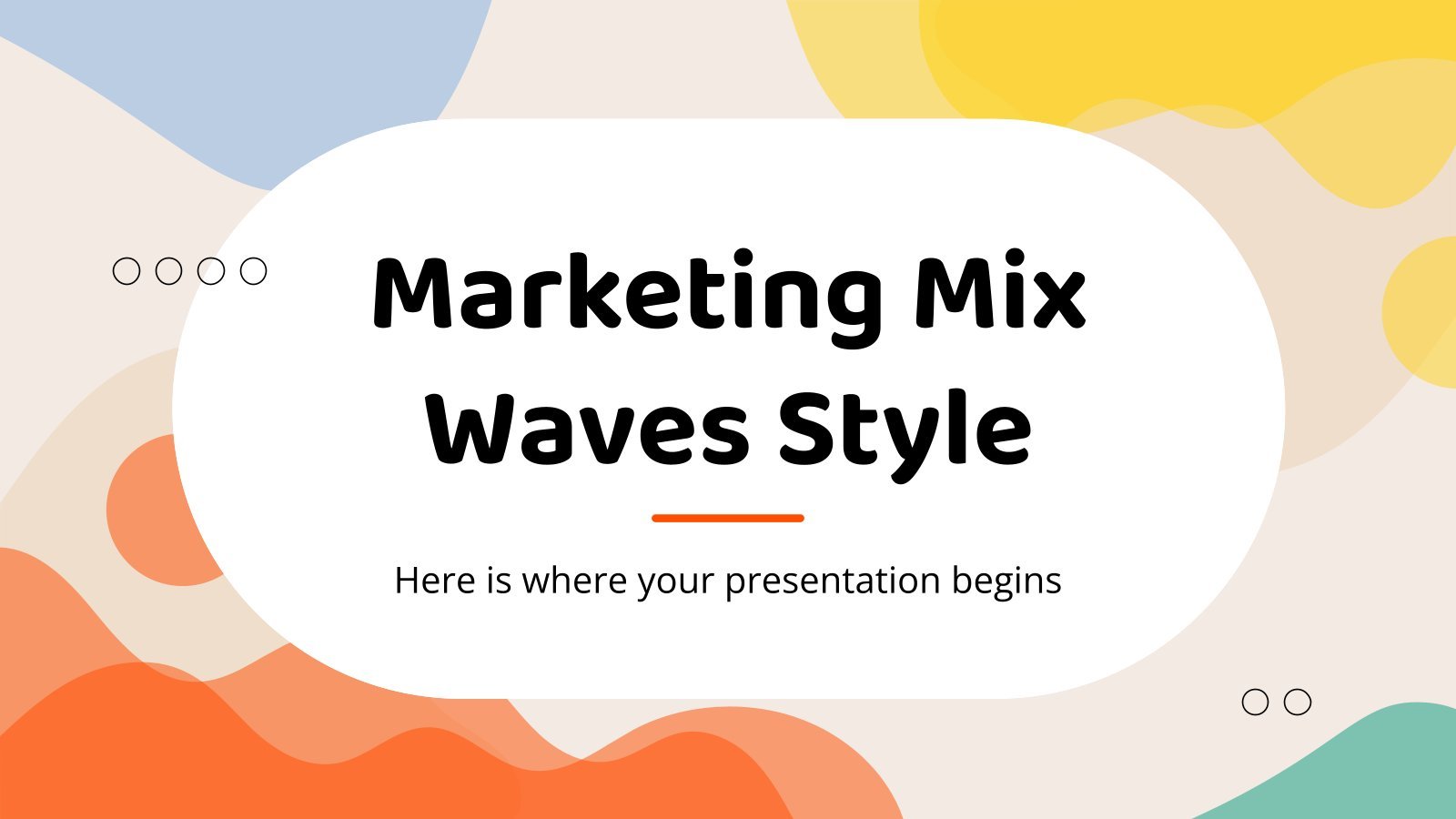 Marketing Mix Waves Style presentation template 