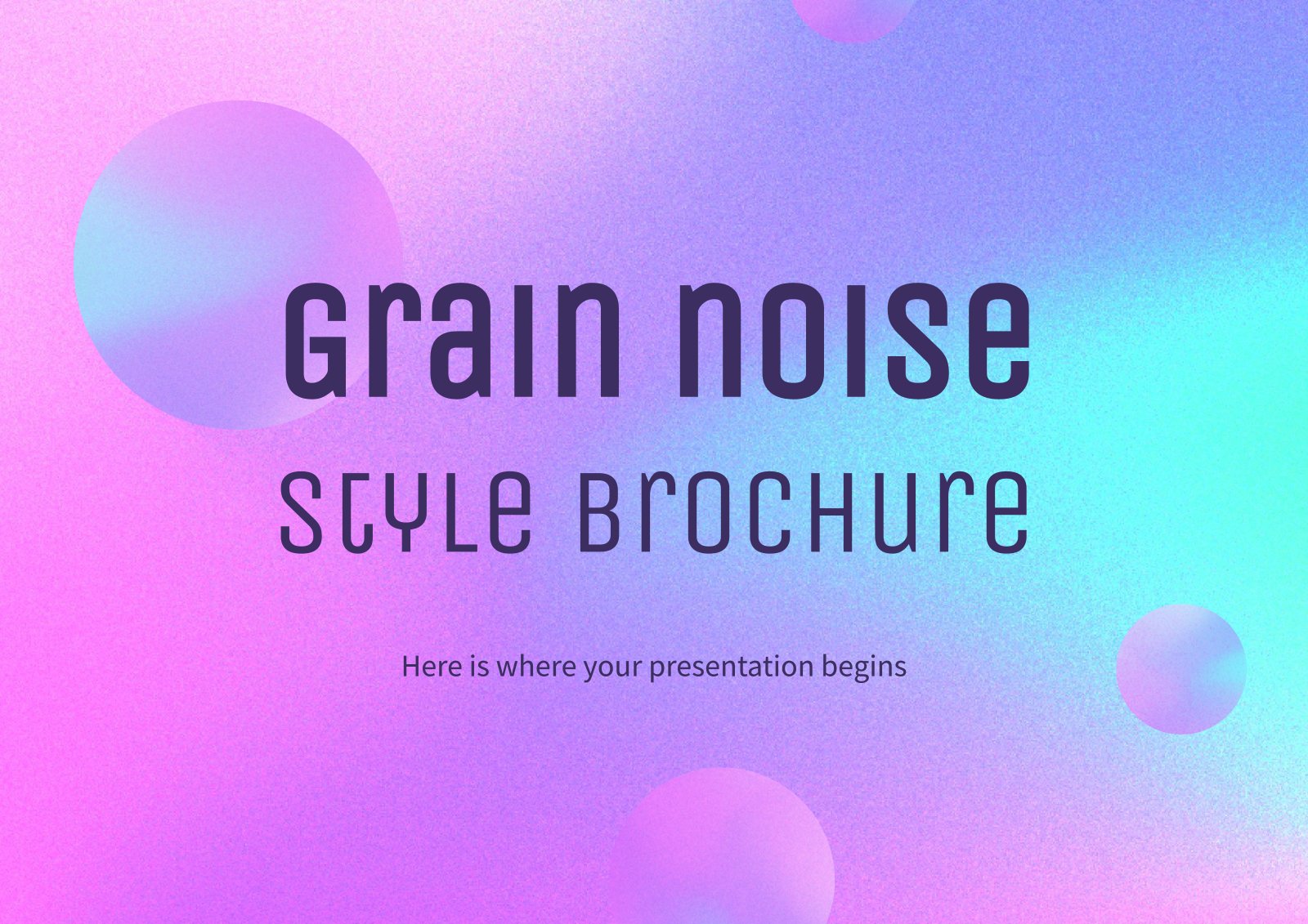 Grain Noise Style Brochure Google Slides & PowerPoint