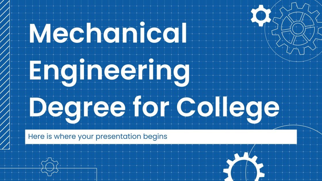 Mechanical Engineering Degree for College Google Slides