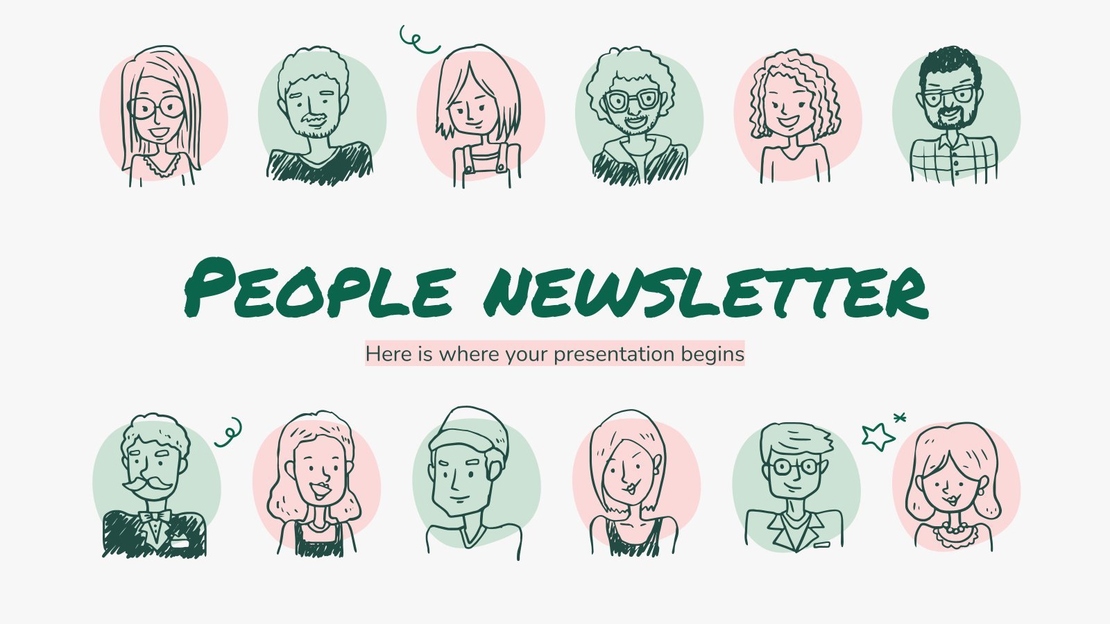 Plantilla de presentación Newsletter de personas