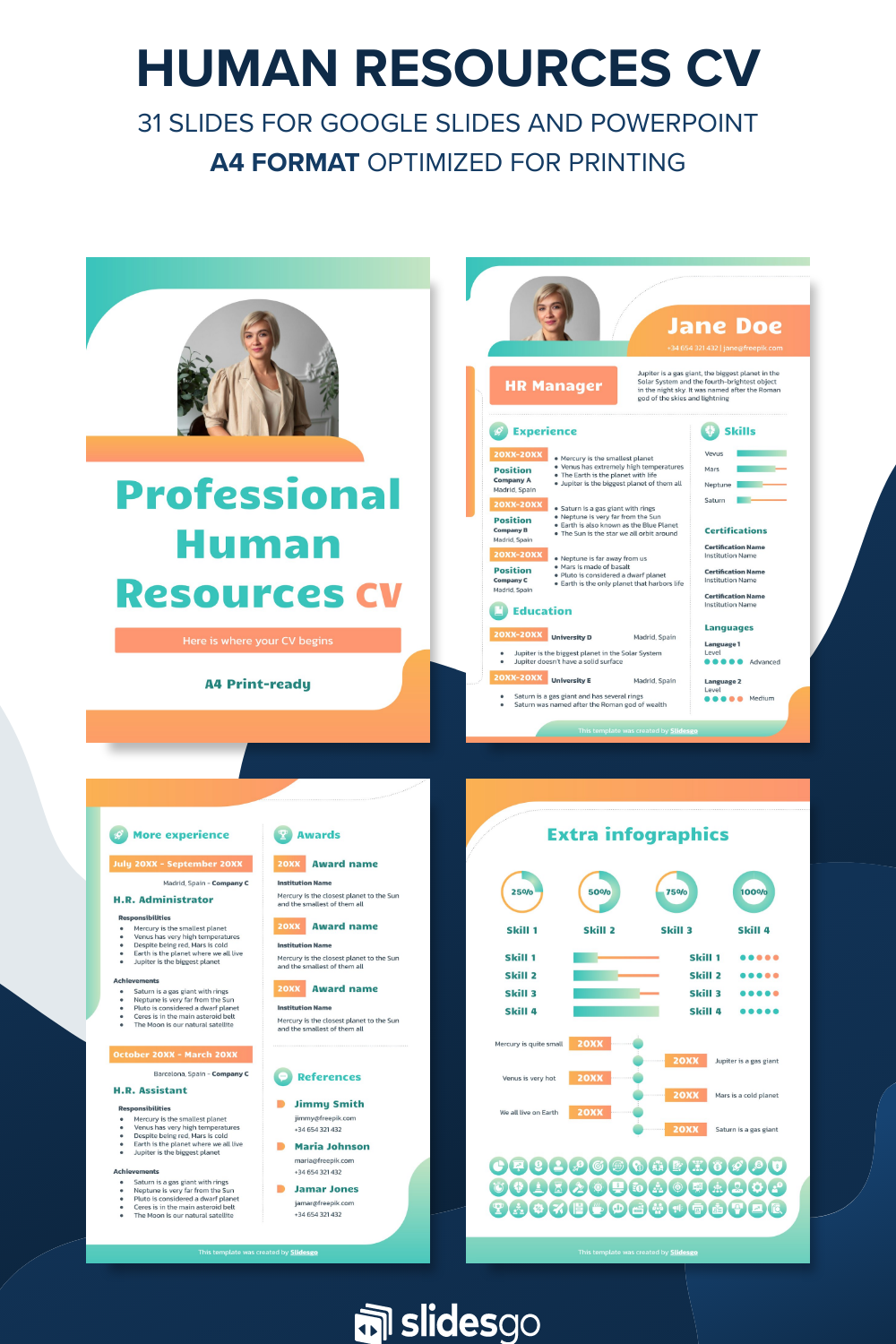 Professional Human Resources CV | Google Slides & PPT