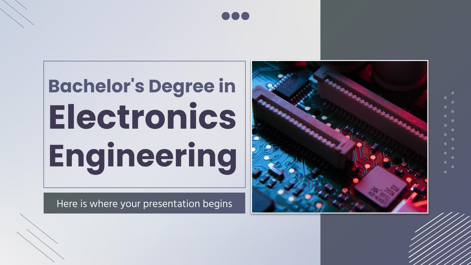 Studiengang Elektronikingenieurwesen Präsentationsvorlage