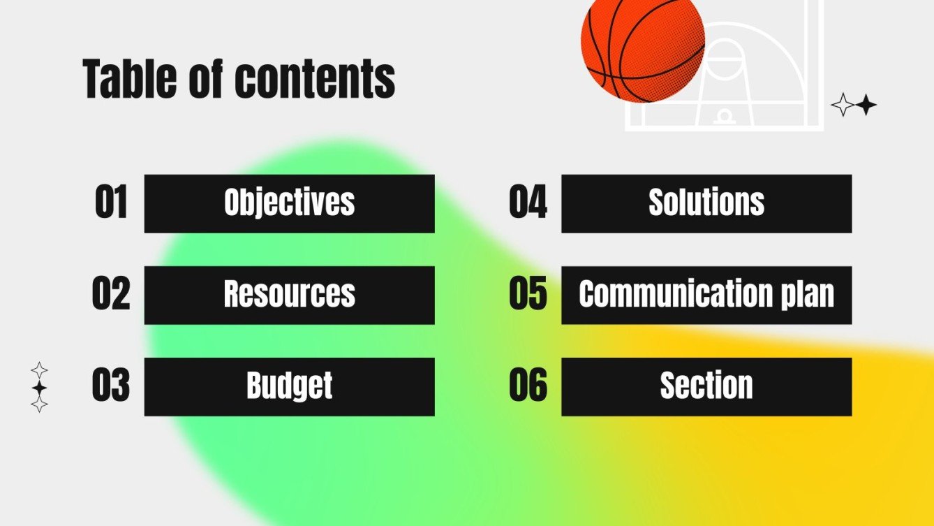 Basketball Court Design Google Slides & PPT