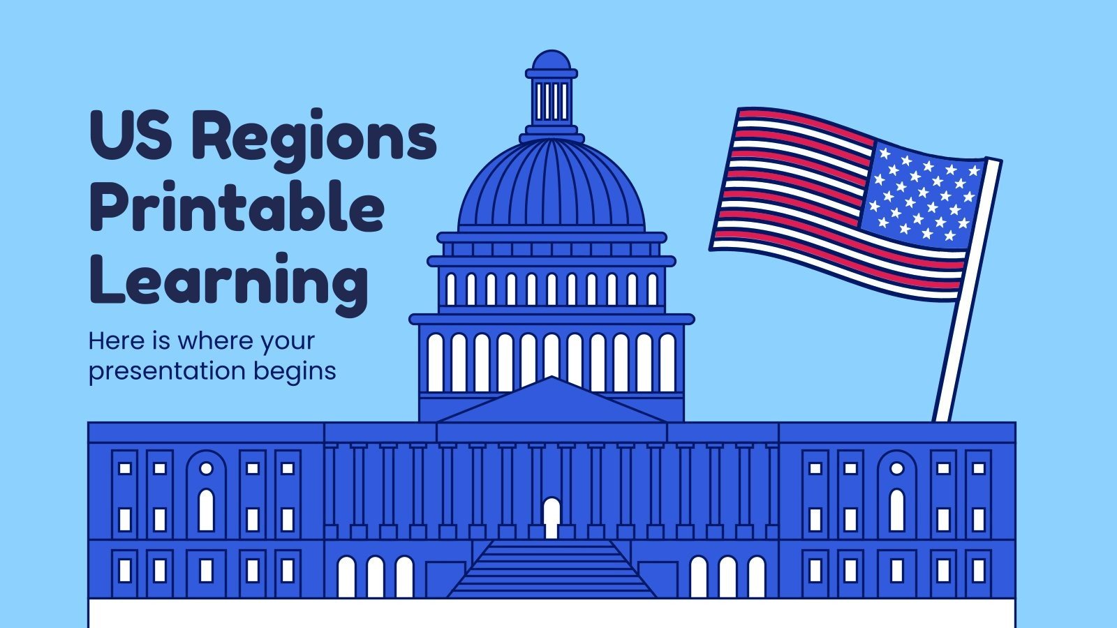 Régions des États-Unis - Apprentissage imprimable Modèles de présentation