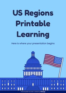 US Regions Printable Learning presentation template 