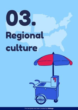 US Regions Printable Learning presentation template 