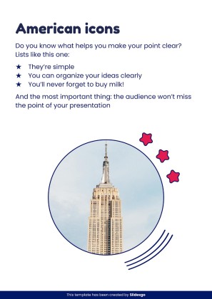 US Regions Printable Learning presentation template 