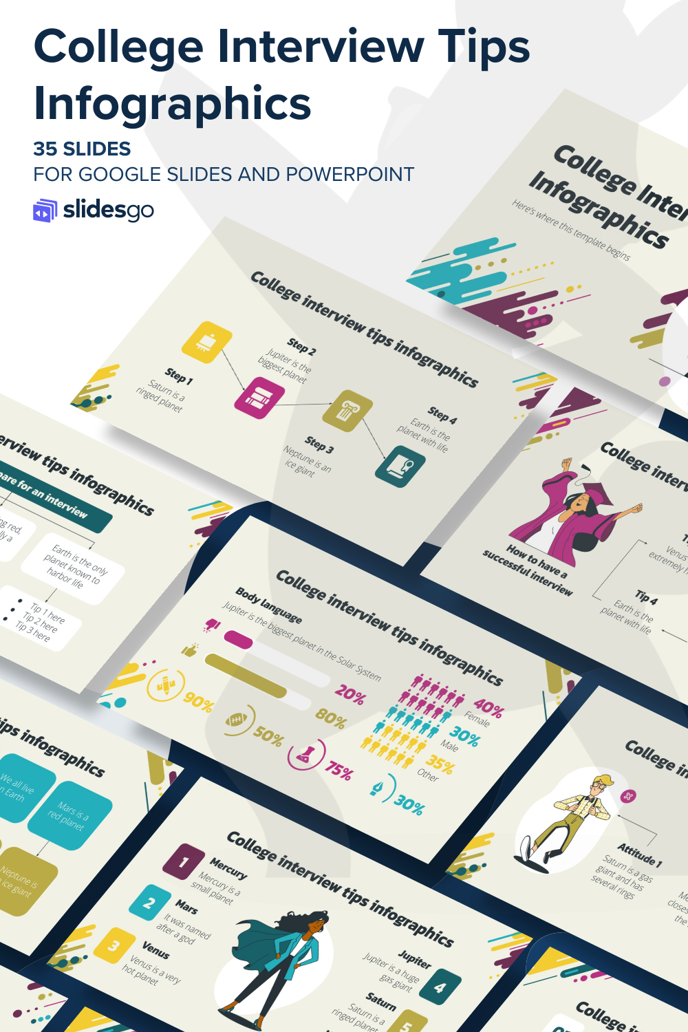 College Interview Tips Infographics | Google Slides & PPT