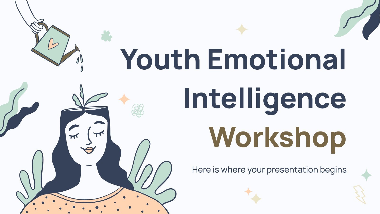 Plantilla de presentación Taller de inteligencia emocional para jóvenes