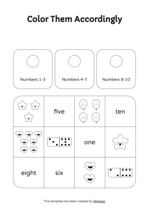 인쇄 가능한 숫자 감지 활동! 프레젠테이션 템플릿