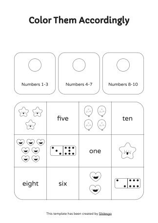 인쇄 가능한 숫자 감지 활동! 프레젠테이션 템플릿