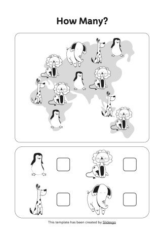 인쇄 가능한 숫자 감지 활동! 프레젠테이션 템플릿