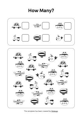 인쇄 가능한 숫자 감지 활동! 프레젠테이션 템플릿