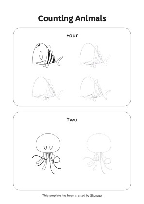 인쇄 가능한 숫자 감지 활동! 프레젠테이션 템플릿