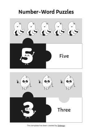 인쇄 가능한 숫자 감지 활동! 프레젠테이션 템플릿