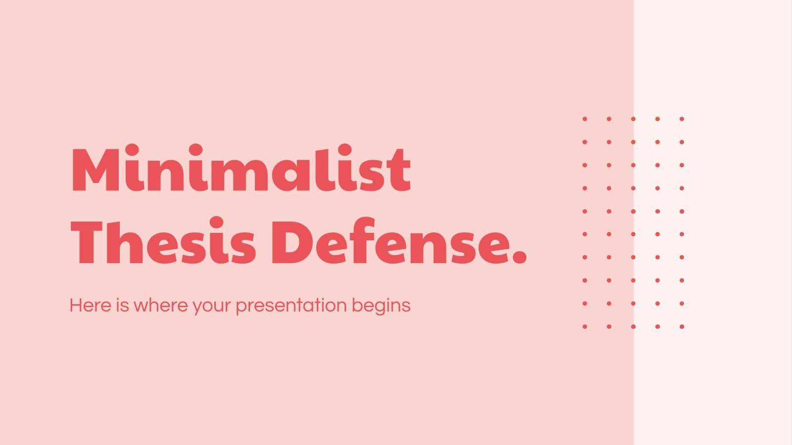 Minimalist Thesis Defense presentation template 