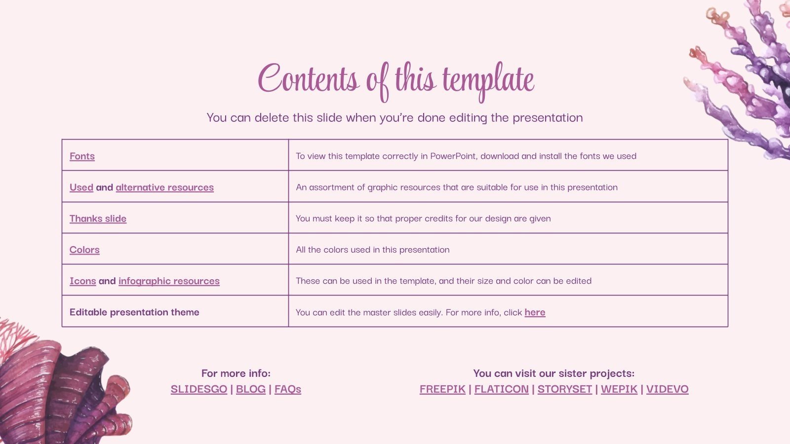 Coral Reef Preservation Campaign Google Slides & PPT