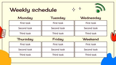 Doodle Yearly Planner presentation template 