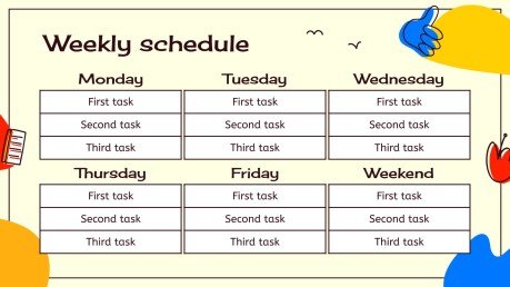 Doodle Yearly Planner presentation template 