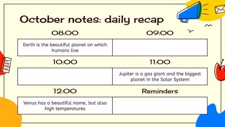 Doodle Yearly Planner presentation template 