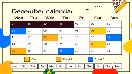 Doodle Yearly Planner presentation template 