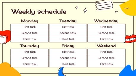 Doodle Yearly Planner presentation template 