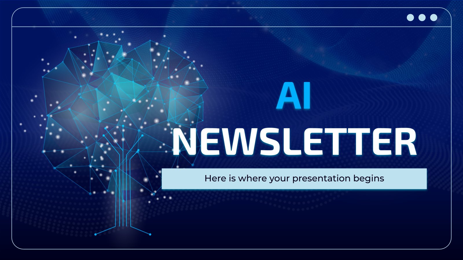 Plantilla de presentación Newsletter sobre IA