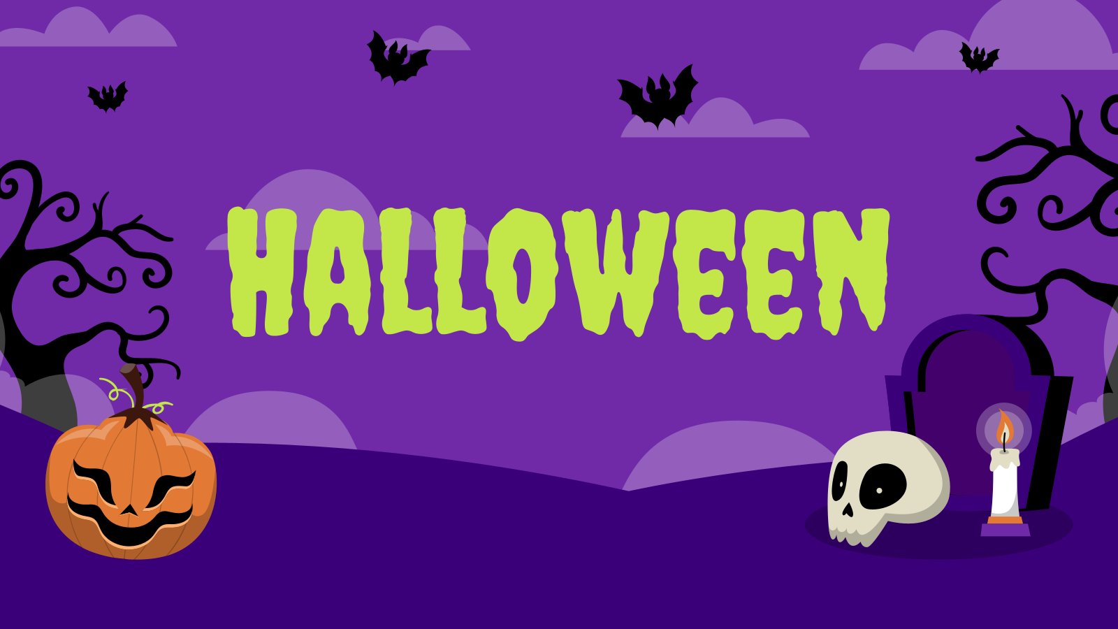 Halloween Themed Lesson presentation template 