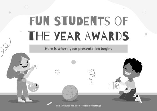 올해의 재미있는 학생상 프레젠테이션 템플릿