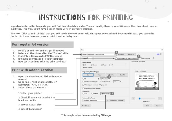 올해의 재미있는 학생상 프레젠테이션 템플릿