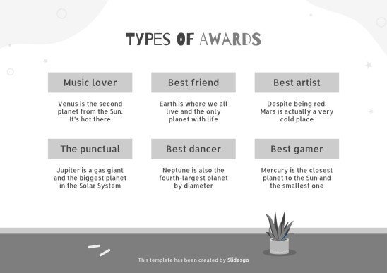 올해의 재미있는 학생상 프레젠테이션 템플릿