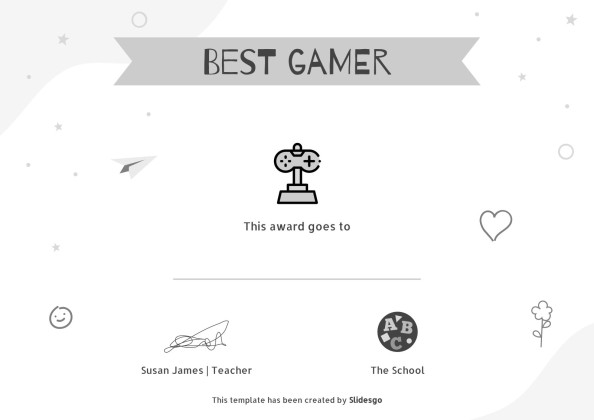 올해의 재미있는 학생상 프레젠테이션 템플릿