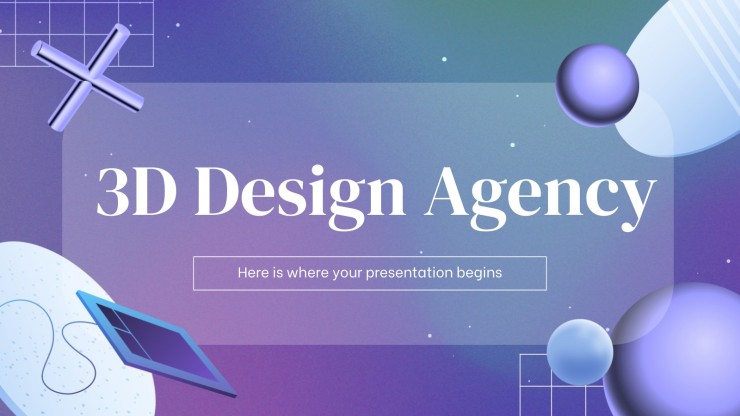 3D Design Agency presentation template 