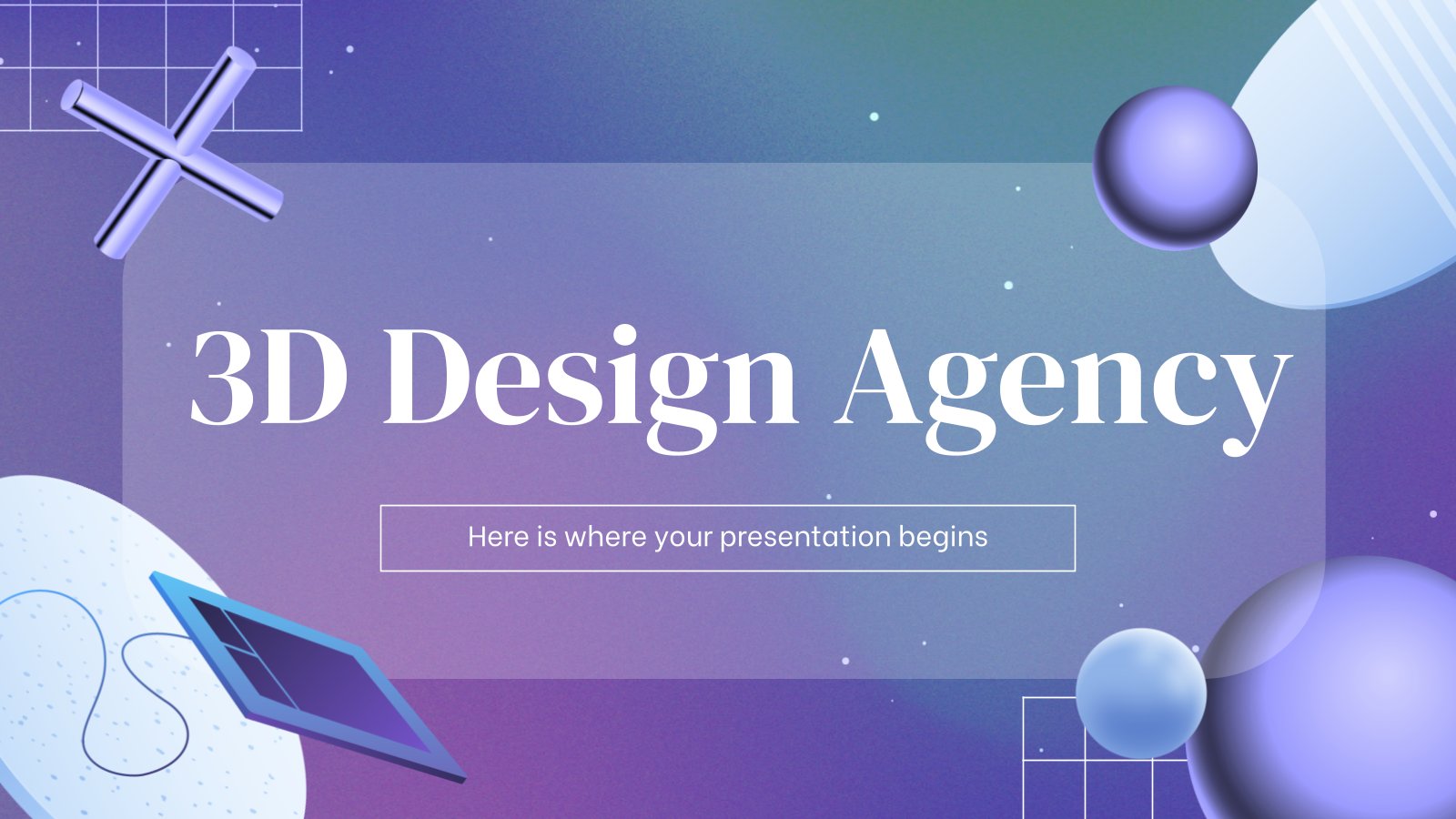 Modelo de apresentação Agência de design 3D