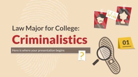 Law Major for College: Criminalistics presentation template 