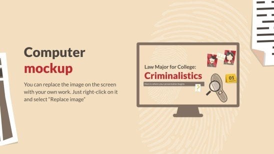 Law Major for College: Criminalistics presentation template 