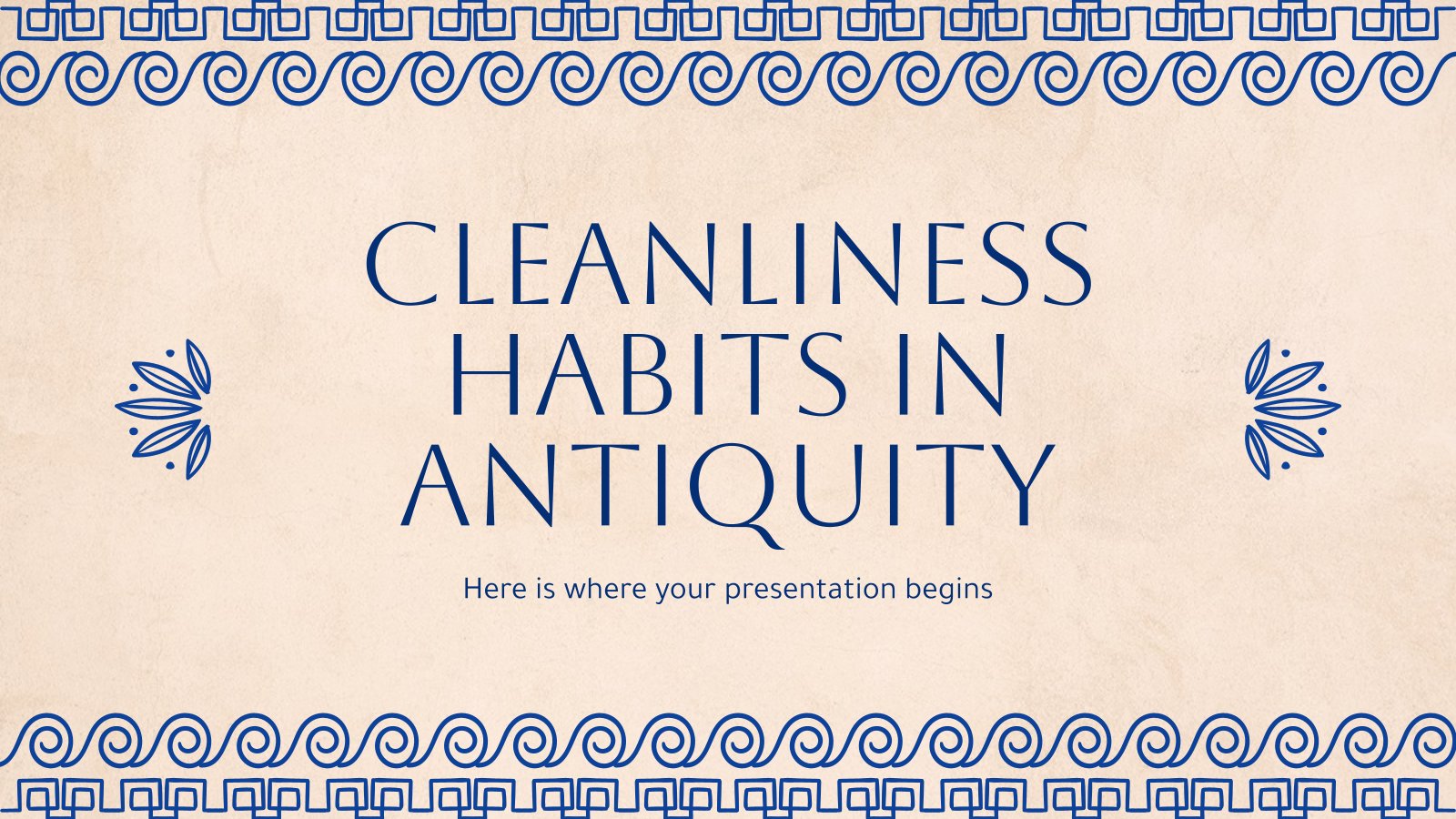 Cleanliness Habits in Antiquity presentation template 
