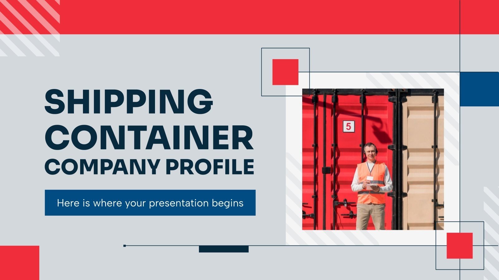 Shipping Container Company Profile Google Slides & PPT